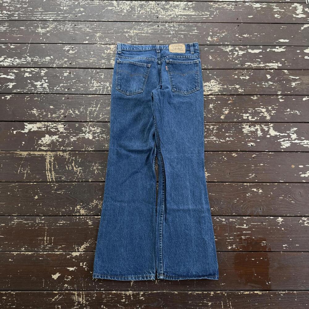 (31x31) Vintage 70s Levi's 20 517 Bootcut Flare Dark Wash Jeans Faded
